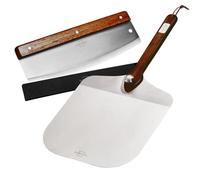 SILBERTHAL Juego de palas para pizza de 30 cm, 2 piezas, con cortador de pizza profesional, ideal para pizza, pan y pasteles en el horno doméstico