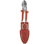 Silecomplaza 1 Set, que incluye: tijeras de podar profesionales "Amboss-Gartenschere 1.104" para maderas como haya y fresno, y una funda de cuero premium "9809" con clip para cinturón, ideal para llev