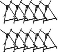 Silecomplaza, 10 unidades, caballete de mesa para artistas, trípode de aluminio, soporte para lienzos, ligero y plegable, caballete de mesa portátil, soporta lienzos de hasta 61 x 76 cm