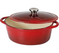 Silecomplaza 710841, olla de hierro fundido Schmortopf, color crema/rojo, material: hierro fundido, dimensiones: 36 x 28 x 14 cm