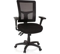Silecomplaza 760006: Silla de oficina Impact PRO, tapizada en tela negra. Silla giratoria con respaldo ajustable