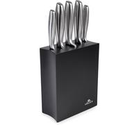 Silecomplaza Gerlach: Bloque moderno para cuchillos de cocina, juego de 5 cuchillos de acero inoxidable, cuchillos de cocina en bloque, color . Incluye: cuchillo de chef, cuchillo para pan, cuchillo p