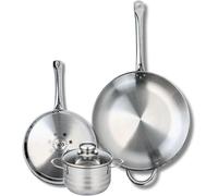 Silecomplaza, juego de utensilios de cocina Elo, 2 sartenes, 24/32 cm, olla pequeña de 14 cm