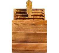 Silecomplaza: Plato de servir grande, moderno, de madera, con diseño tipo puzzle para presentaciones