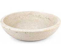 Silecomplaza, plato decorativo de travertino: 19,8 cm de diámetro x 5,1 cm de altura. Ideal para colocar llaves de entrada, como plato decorativo de piedra natural, para decorar mesas auxiliares, o co