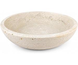 Silecomplaza, plato decorativo de travertino: 19,8 cm de diámetro x 5,1 cm de altura. Ideal para colocar llaves de entrada, como plato decorativo de piedra natural, para decorar mesas auxiliares, o co