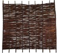 Silecomplaza: Valla moderna de sauce/mimbre, dimensiones 180 x 180 cm (ancho x alto), fabricada con una estructura resistente de sauce/avellano, perteneciente a la serie de vallas de protección visual