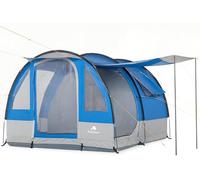 Silecomplaza Zelt Smart para 4 personas | Tienda de túnel grande con 3 entradas, columna de agua de 2000 mm | Panel divisor extraíble | Tienda para grupos, tienda de camping, tienda familiar