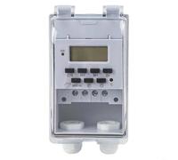 Sileduove 220V Temporizador Inteligente KG316T-F Interruptor Digital Programable, Con Cubierta Transparente Y Cerradura De Llave, Para Control Automático De Luces Motores