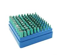 Sileduove Kit de pulido de goma de 100 piezas, con cilindro y formas, para joyas de jade de metal y vidrio, con herramientas rotativas, taladros y amoladoras en caja de almacenamiento