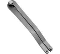 Sileduove Llave de tuerca ajustable de acero de alto manganeso, para amoladora angular, llave doble curvada, para acceso apretado, herramienta de mano plateada ligera de 0,155 kg