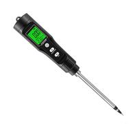 Sileduove Probador digital de temperatura del suelo 0-10.00 mScm Rango IP67 Sonda impermeable Compensación de temperatura automática Pantalla LCD, para jardín (sin extensión)