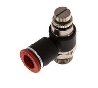 Silenciador de control de flujo Codo de entrada de medidor 12 mm - G3/8'' Latón/PA 66