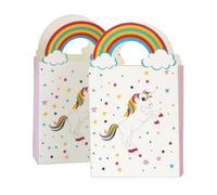 SILENRADAWN 12 Cajas de Obsequio de Papel para Dulces Diseño de Unicornio y Arcoíris, Delicadas y Resistentes para Packaging de Candy en Fiesta de Boda