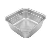 SILENRADAWN Fregadero de Cocina Cuadrado de Acero Inoxidable Base Plana Antideslizante, Versátil para Lavar Arroz E Ingredientes en Restaurante o Casa