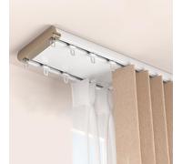 Silent - Separador de habitación de aleación de aluminio para montaje en techo, doble pista principal, diseño de conexión cruzada para dormitorio/hotel, fácil instalación, sistema de riel ajustable de