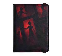 Silhouette in Red Light - Soporte de cuero para pasaporte, impermeable, para documentos de viaje familiares