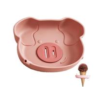 Silicona Ice Pop Holder - Food-Grade 10x8x6cm compacto | Animal Shape Reusable Drip Catcher | Anti- Built-In Straw Ice Cream Cone Base For Home Travel Summer Kids Party