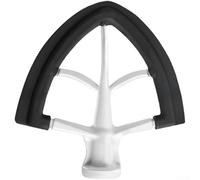 Silicona para batidor flexible para cuencos mezcladores de 4.5 a 5 cuartos de galón K45SS KSM90 - Paleta de aluminio con borde raspador para glaseado y masa - Negro (negro)