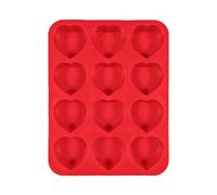 Silicone Baking Mold, Non-Stick 12 Cavity Mould, Heart Shape Fondant Mold