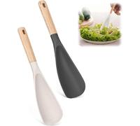 Silicone cooking spoons, set of 2 multi-functional cooking spatulas, silicone serving spoons, cooking utensils, salad serving spoons.