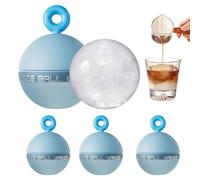 Silicone Ice Ball Mold 4 Piece 6.5cm Reusable Non Stick Easy Release