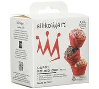 silikomart | CUP01 Set moldes silicona para tartas 6 PIROTTINI, Composición set 6 Moldes silicona, Ø 68 mm, h 32 mm, Made In Italy