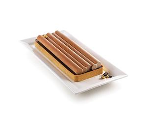 Silikomart - KIT TARTE BAMBOO - SET ANILLO RECTANGULAR + TAPETE DECORATIVO DE SILICONA 265 X 105 H20 MM