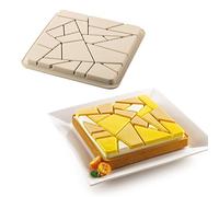 silikomart | Kit Tarte Liberty, Set con Anillo Microperforado + Molde Decorativo, Anillo TPLUS 200 x 200 mm h 20 mm, Molde de Silicona Decorativo 180 x 180 mm h 20 mm, Made in Italy