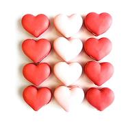 silikomart | MAC03 Molde de Silicona para Monoporciones de MACARONES en Forma de corazón, Antiadherente, 21 Macarons, Pack de 1 Molde para Tartas, 300 x 400 mm, h 1,5 mm, Made in Italy