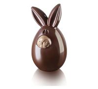 silikomart | Molde de Chocolate Termoformado Reutilizable LUCKY BUNNY, Pack de 1 Molde de Huevo de Chocolate, Forma de Conejito, 285 x 150 h 58 mm, Made in Italy