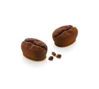 silikomart Molde de silicona de café, 110 accesorios profesionales para cocina y pastelería con cortador ABS, 8 cavidades de 110 ml, forma de grano de café