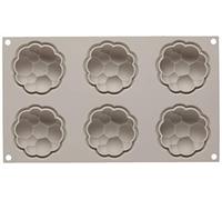 Silikomart | Molde de silicona para Monoporciones BOLLICINE, antiadherente, 6 cavidades, Ø 70 h 30 mm Volumen 6 x 85 ml Tot. 510 ml