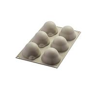 silikomart | Molde de Silicona para Monoporciones Limon DELIZIA, Antiadherente, 6 Monoporciones, Pack de 1 Molde para Tartas, Diseño 3D, 85 x 59 h 42 mm, Volumen 636 ml, Made in Italy