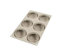 Silikomart | Molde de Silicona para Monoporciones MINI GEMMA, Antiadherente, Ø 68 h 42 mm Volumen: 6 x 110 ml Tot. 660 ml