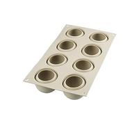 silikomart | Molde de silicona para Monoporciones SWEET TRUFFLE, antiadherente, 8 Monoporciones, Pack de 1 Molde para tartas, Diseño 3D, Ø 62 h 52 mm, Volumen 960 ml, Made in Italy