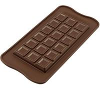 silikomart | SCG37 Molde de Silicona para Chocolates Choco Bar, Antiadherente, 21 Chocolates, Pack de 1 Molde para Dulces, Easy Choc, 154 x 77 mm, h 9 mm, Volumen 91 ml, Made in Italy