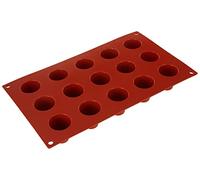 silikomart | SF0019 Molde de Silicona para Monoporciones BABÀ, Antiadherente, 15 cavidades, Pack de 1 Molde para Tartas, Ø 35 h 38 mm, Made in Italy