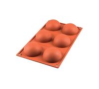 Silikomart | SF002 Molde de silicona para Monoporciones SEMISFERA, antiadherente, 6 cavidades, Pack de 1 Molde para tartas, ø 70 h 35 mm, Made in Italy