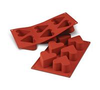 Silikomart | SF002 Molde de Silicona para Monoporciones SEMISFERA, Antiadherente, 6 cavidades, Pack de 1 Molde para Tartas, ø 70 h 35 mm, Made in Italy