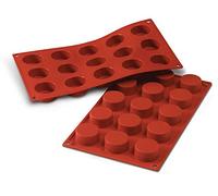 silikomart | SF027 Molde de silicona para Monoporciones PETIT-FOURS, antiadherente, 15 Pasteles, Pack de 1 Molde para tartas, Ø 40 h 20 mm, Made in Italy