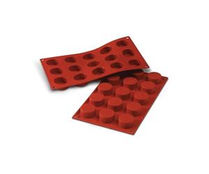 silikomart | SF027 Molde de silicona para Monoporciones PETIT-FOURS, antiadherente, 15 Pasteles, Pack de 1 Molde para tartas, Ø 40 h 20 mm, Made in Italy