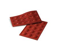 silikomart | SF031 Molde de silicona para MADELEINE Monoporciones, antiadherente, 15 Monoporciones, Pack de 1 Molde para tartas, 44 x 34 mm, h 10 mm, Made in Italy