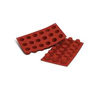 Silikomart | SF033 Molde de Silicona para Mini CANNELÉ Monoporciones, Antiadherente, 18 Monoporciones, Pack de 1 Molde para Tartas, Ø 35 h 35 mm, Made in Italy