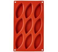 silikomart | SF039 Molde de silicona para Monoporciones BARCHETTA, antiadherente, 9 Monoporciones, Pack de 1 Molde para tartas, 100 x 44 mm, h 15 mm, Made in Italy