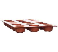 silikomart - SF074 Rosas PEQUEÑAS - Molde de Silicona, 15 cavidades con Forma de Rosa, Color melocotón