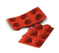silikomart SF077 Rose Molde de Silicona Ø76 40 mm, Rosa