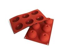 silikomart | SF086 Molde de silicona para Monoporciones MAGIC DOME, antiadherente, 6 cavidades, Pack de 1 Molde para tartas, Ø 75mm h 40 mm, Made in Italy