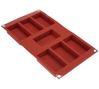Silikomart | SF110 Molde de Silicona para Monoporciones RECTANGULARES, Antiadherente, 7 Cavidades, 87 x 48 h 24 mm Volumen 7 x 97 ml Tot. 679 ml