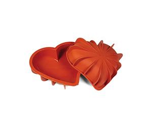 Silikomart SFT 211 - Molde, Diseño de Corazón, color rojo, 205 x 186 h 54mm